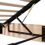 vidaXL Posteľový rám s úložným priestorom Prírodná 140 x 190 cm – Obrázok 9