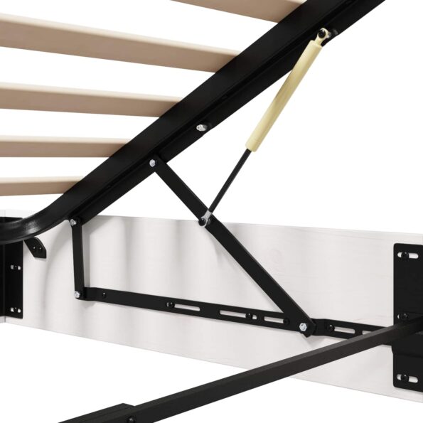 vidaXL Posteľový rám s úložným priestorom Biely 140 x 190 cm – Obrázok 10