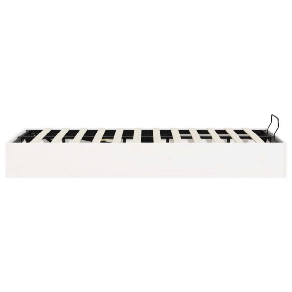 vidaXL Posteľový rám s úložným priestorom Biely 120 x 200 cm – Obrázok 7