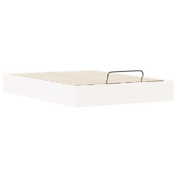 vidaXL Posteľový rám s úložným priestorom Biely 140 x 200 cm – Obrázok 5