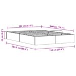 vidaXL Posteľový rám s úložným priestorom Prírodná 150 x 200 cm – Obrázok 10