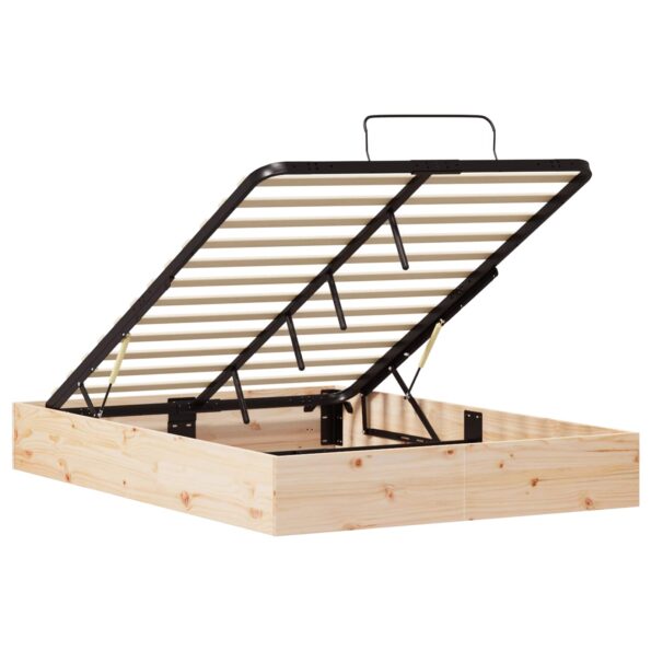 vidaXL Posteľový rám s úložným priestorom Prírodná 150 x 200 cm – Obrázok 3