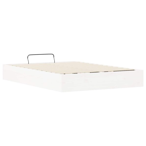 vidaXL Posteľový rám s úložným priestorom Biely 150 x 200 cm – Obrázok 8