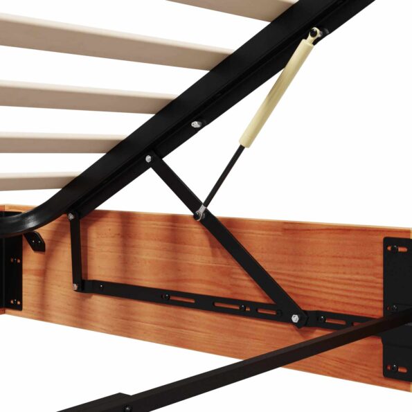 vidaXL Posteľový rám s úložným priestorom Vosková Hnedá 160 x 200 cm – Obrázok 10
