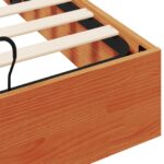 vidaXL Posteľový rám s úložným priestorom Vosková Hnedá 160 x 200 cm – Obrázok 9