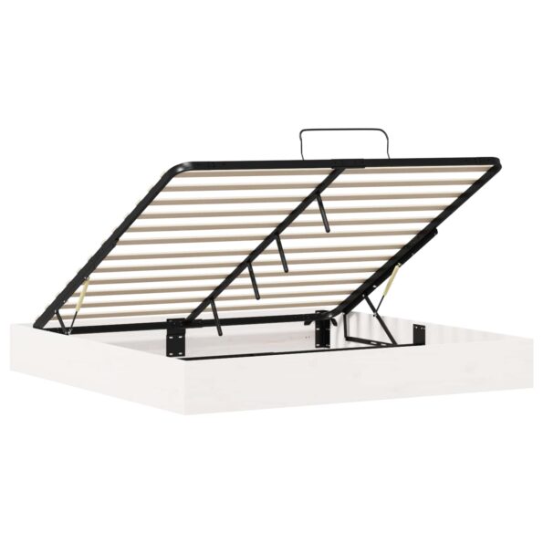 vidaXL Posteľový rám s úložným priestorom Biely 180 x 200 cm – Obrázok 3