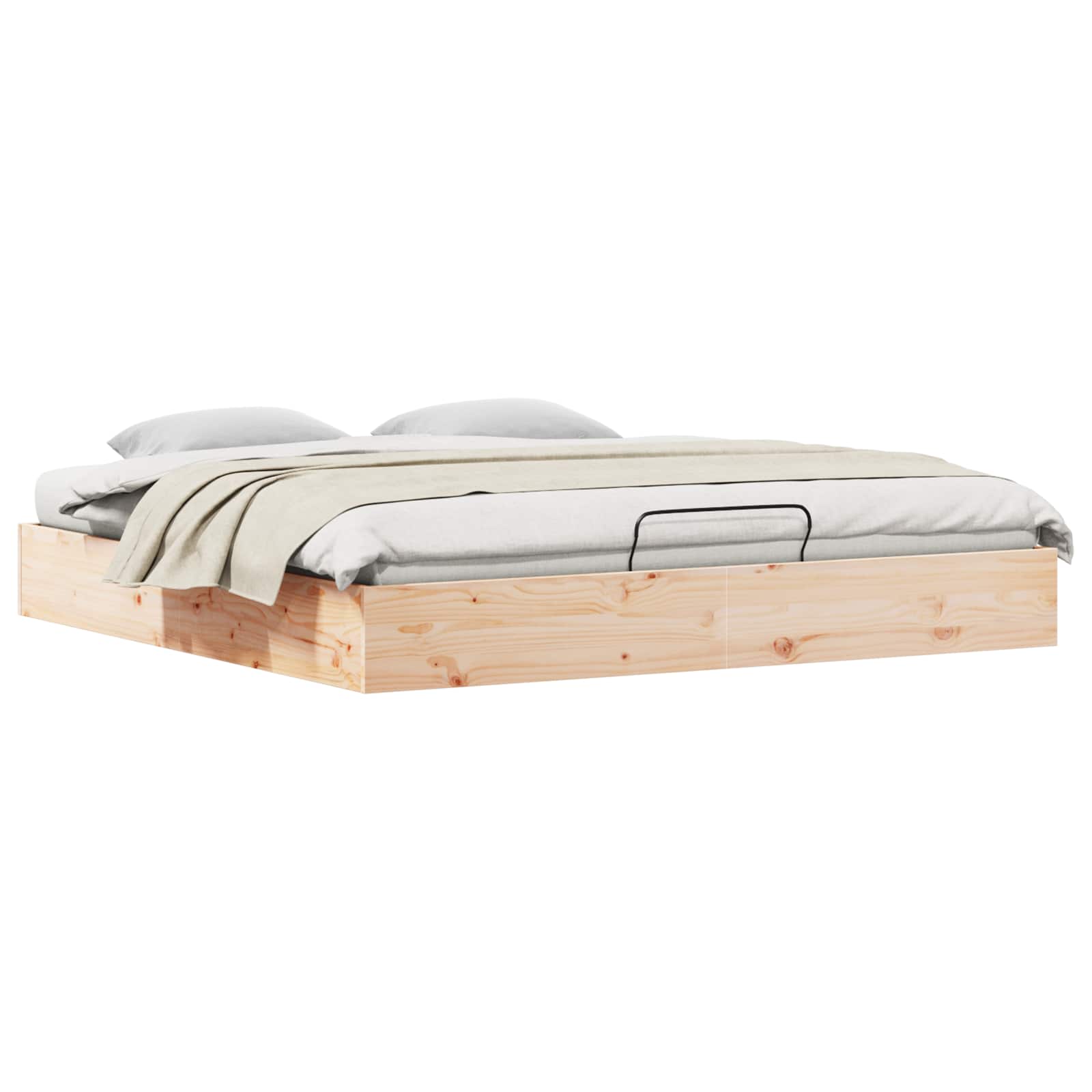 3418798_1.jpg vidaXL Posteľový rám s úložným priestorom Prírodná 200 x 200 cm – Obrázok 1