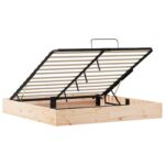 vidaXL Posteľový rám s úložným priestorom Prírodná 200 x 200 cm – Obrázok 3