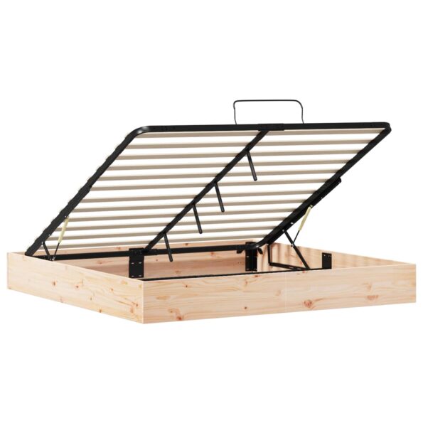 vidaXL Posteľový rám s úložným priestorom Prírodná 200 x 200 cm – Obrázok 3