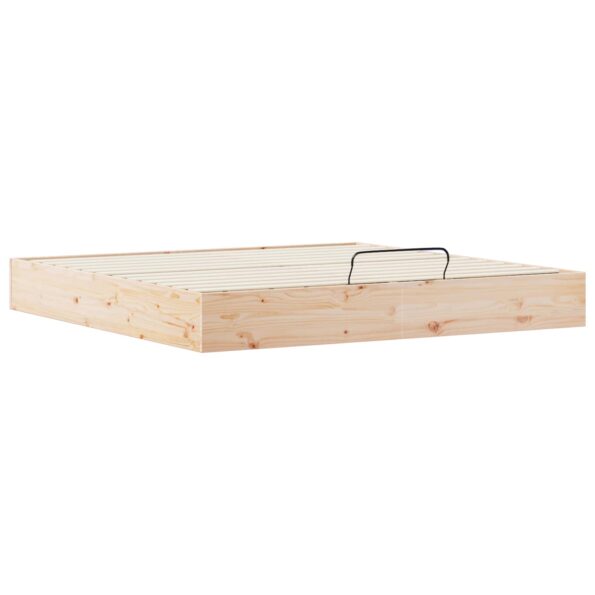 vidaXL Posteľový rám s úložným priestorom Prírodná 200 x 200 cm – Obrázok 4