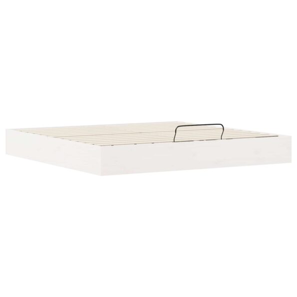 vidaXL Posteľový rám s úložným priestorom Biely 200 x 200 cm – Obrázok 4