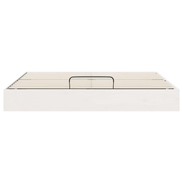 vidaXL Posteľový rám s úložným priestorom Biely 200 x 200 cm – Obrázok 5
