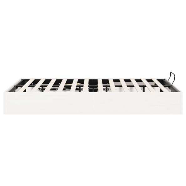 vidaXL Posteľový rám s úložným priestorom Biely 200 x 200 cm – Obrázok 6