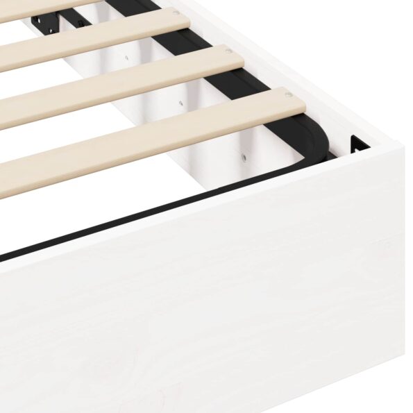 vidaXL Posteľový rám s úložným priestorom Biely 200 x 200 cm – Obrázok 8