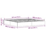 vidaXL Posteľový rám s úložným priestorom Vosková Hnedá 200 x 200 cm – Obrázok 12