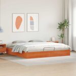 vidaXL Posteľový rám s úložným priestorom Vosková Hnedá 200 x 200 cm – Obrázok 4