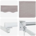 vidaXL Sklopná markíza Svetlosivá 2,5 x 2 m 100% polyester a hliník – Obrázok 7