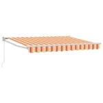 vidaXL Sklopná markíza Žltá, oranžová a biela 3,5 x 2 m – Obrázok 2