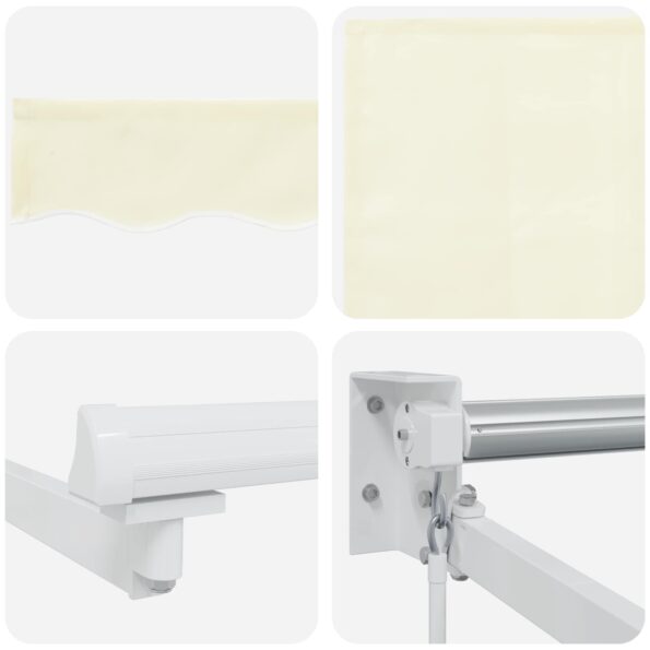 vidaXL Sklopná markíza Krémová 4 x 2 m 100% polyester a hliník – Obrázok 7