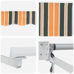 vidaXL Markíza Zelená a žltá 3 x 2 m Polyester a kov – Obrázok 7