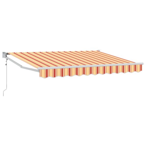 vidaXL Markíza Žltá, oranžová a biela 3,5 x 2 m Polyester a kov – Obrázok 2
