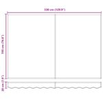 vidaXL Sklopná markíza Žltá, šedá a biela 3,5 x 2 m – Obrázok 11