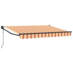 vidaXL Markíza Žltá, oranžová a biela 2,5 x 2 m Polyester a kov – Obrázok 2