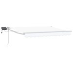 vidaXL Ručná vysúvacia markíza s LED Biely 3 x 2,5 m – Obrázok 2