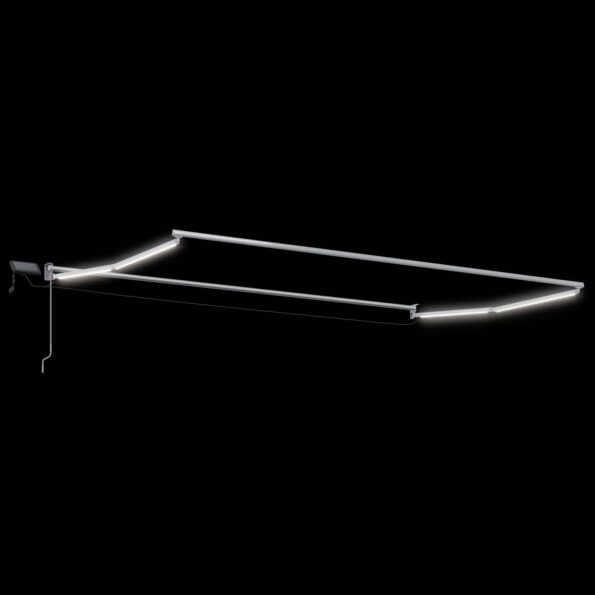 vidaXL Ručná vysúvacia markíza s LED Biely 4 × 3 m – Obrázok 6