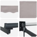vidaXL Ručná vysúvacia markíza s LED 3,5 x 2 m 100% polyester a hliník – Obrázok 9