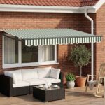 vidaXL Ručná vysúvacia markíza s LED 3,5 x 2 m 100% polyester a hliník