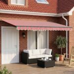 vidaXL Ručná vysúvacia markíza s LED 4 × 3 m 100% polyester a hliník