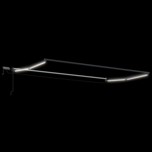 vidaXL Ručná vysúvacia markíza s LED 4,5 × 3 m 100% polyester a hliník – Obrázok 6