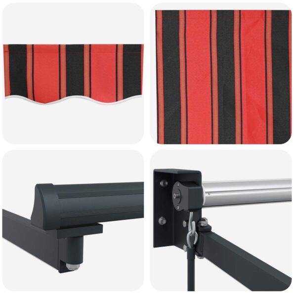 vidaXL Ručná vysúvacia markíza s LED 4,5 × 3 m 100% polyester a hliník – Obrázok 9