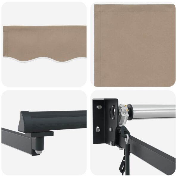vidaXL Elektrická Retrakovateľná Markíza Béžová 3 x 2,5 m – Obrázok 9
