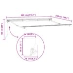 vidaXL Ručná skladacia markíza Biela 3 x 2,5 m Polyester s PU povrchom – Obrázok 10