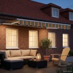 vidaXL Ručný rám markízy s LED Zelená, Žltá, Biela 3 x 2 m – Obrázok 3
