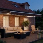 vidaXL Ručný rám markízy s LED Hnedá a biela 3,5 x 2 m – Obrázok 3