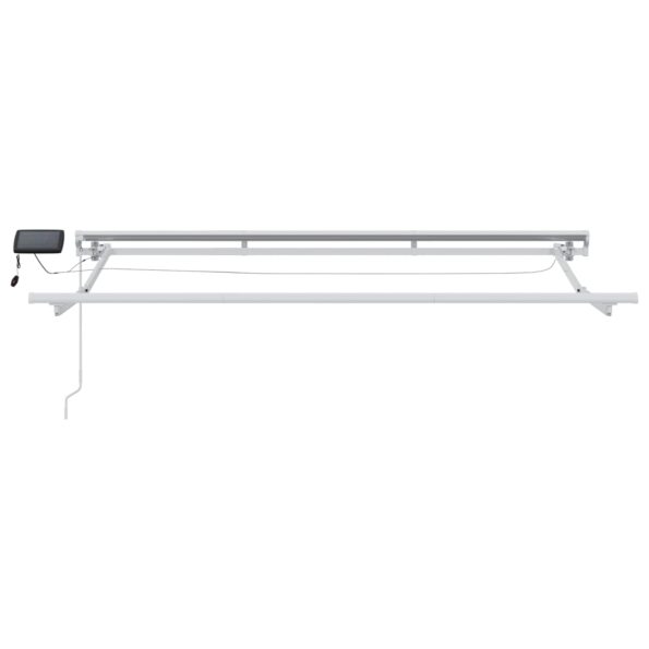 vidaXL Ručný rám markízy s LED Modrá a biela 3 x 2,5 m – Obrázok 7