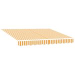 vidaXL Ručný rám markízy s LED Žltá a biela 3 x 2,5 m – Obrázok 5