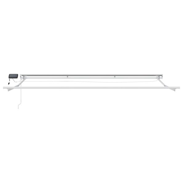vidaXL Ručný rám markízy s LED Antracitová a biela 4 × 3,5 m – Obrázok 7