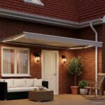 vidaXL Ručný rám markízy s LED Svetlo šedá a biela 4,5 × 3 m – Obrázok 3