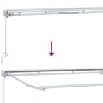 vidaXL Ručný rám markízy s LED Modrá a biela 4,5 × 3,5 m – Obrázok 11