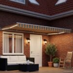 vidaXL Ručný rám markízy s LED Zelená, Žltá, Biela 4,5 × 3,5 m – Obrázok 3