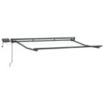 vidaXL Ručný rám markízy s LED Antracitová 2,5 x 2 m – Obrázok 4