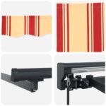 vidaXL Ručný rám markízy s LED Žltá, Oranžová, Antracitová 2,5 x 2 m – Obrázok 9