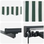 vidaXL Ručný rám markízy s LED Zelená, Biela, Antracitová 2,5 x 2 m – Obrázok 9