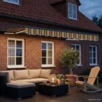 vidaXL Ručný rám markízy s LED Zelená, Žltá, Antracitová 3 x 2 m – Obrázok 3