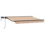vidaXL Ručný rám markízy s LED 3,5 x 2,5 m Polyester s PU povrchom – Obrázok 2
