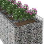 vidaXL Gabiónová vyvýšená posteľ 3 pcs Strieborná – Obrázok 4